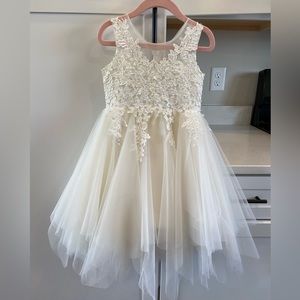 JJ’s House Tulle & Lace Flower Girl Dress